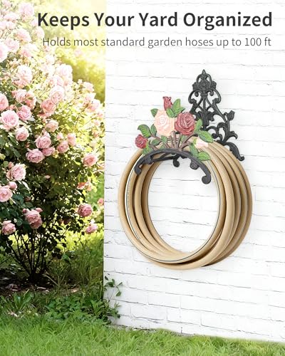 Cast Iron Garden Hose Holder Wall Mount, Rustic Heavy Duty - Image 6