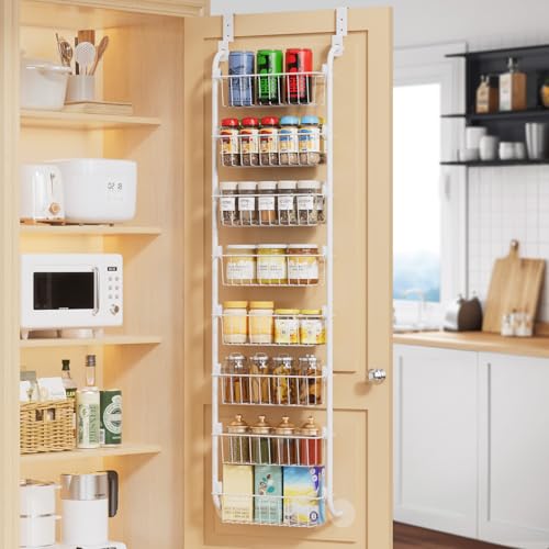 Delamu Narrow Over The Door Pantry Organizer, 8-Tier Metal Pantry - Image 2