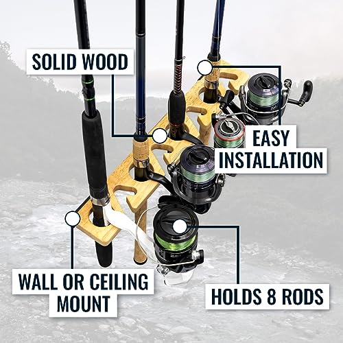 StoreYourBoard Fishing Rod Holder, Wall and Ceiling Rack - Image 4