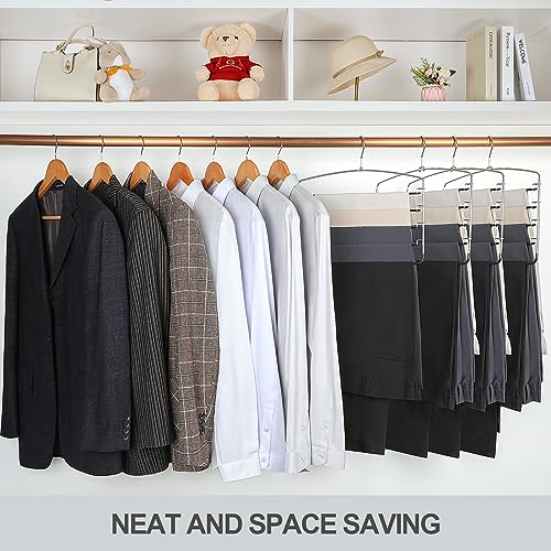 TOPIA HANGER Pant Hangers Space Saving 3 Pack with Non - Image 6