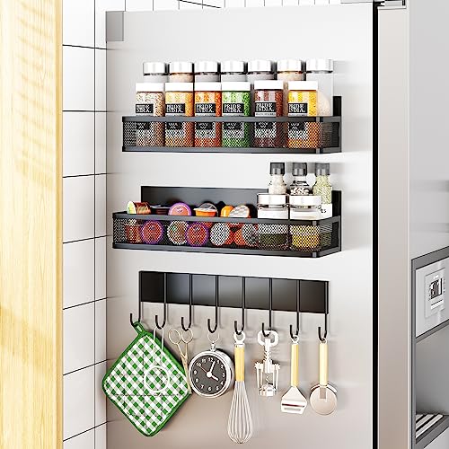 Aufworld Magnetic Spice Rack for Refrigerator, 3 Pack - Image 2