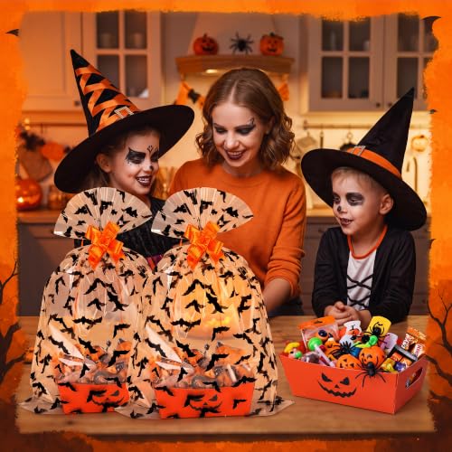 Maitys 12 Sets Halloween Empty Gift Baskets Bulk with Bat - Image 6