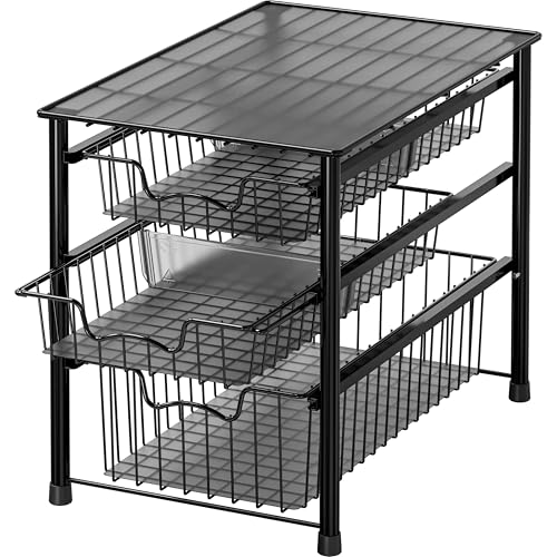 Simple Houseware Stackable 3 Tier Sliding Basket Org | All Products - Image 2