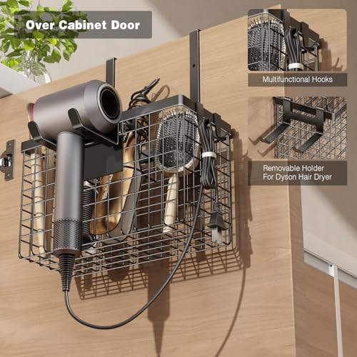Hair Dryer Holder Cabinet Door, Adhesive Hair Tool | Home Organization - Image 6