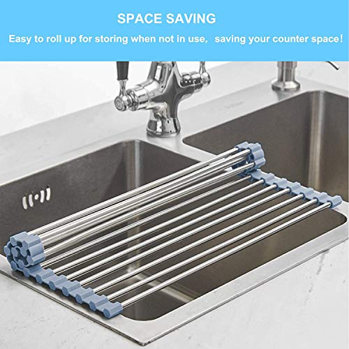 Seropy Roll Up Dish Drying Rack, Over the Sink Dish Drying Rack - Image 4