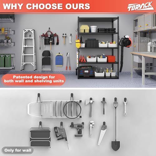 TORACK 15 PCS Garage Storage Hooks, Shelving Hooks | Garage Storage - Image 4