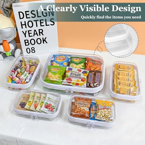 Clear Hard Shell Zipper Cases (5 Packs), Plastic Hard - Image 8