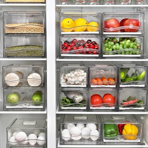 Diskary Fridge Organizer, Stackable Refrigerator Organizer Bins - Image 5