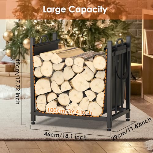 Firewood Rack, Firewood Holder With Carrier Bag - Image 4
