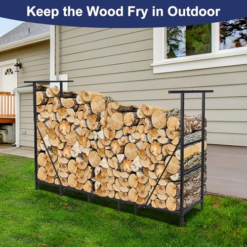 HONEST OUTFITTERS 6ft Firewood Rack Outdoor | Home Organization - Image 7
