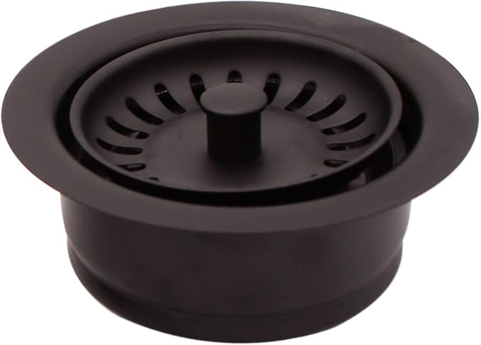Westbrass D2089SEV-12 3-1/2" Kitchen Sink Waste Disposal Drain Flange and Basket Strainer, Oil Rubbed Bronze
