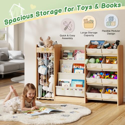 Kids Toy Organizer with Bookshelf & Stuffed Animal Storage, 51'' - Image 6