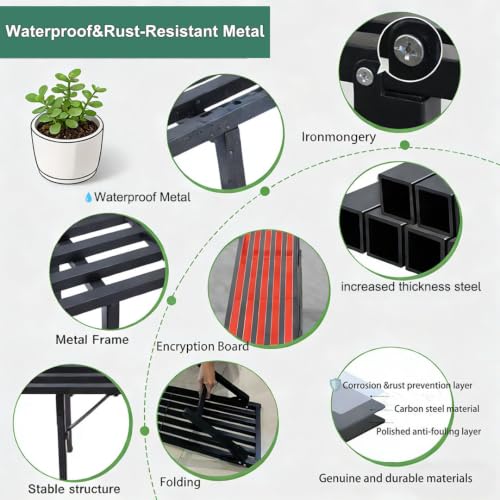 Foldable Single‑Tier Iron Plant Stand,Low Heavy‑Duty - Image 6
