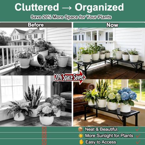 Foldable Single‑Tier Iron Plant Stand,Low Heavy‑Duty - Image 5