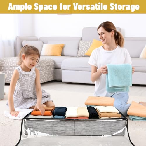 2 Pack Under Bed Storage Containers with Handles & Label Holder - Image 5