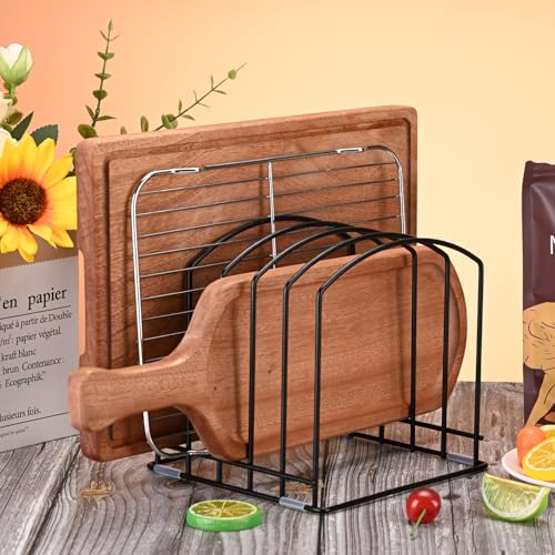 2PCS Cutting Board Organizer for Cabinet, 5 Standard (1.1") Slots - Image 4