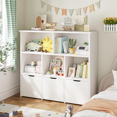 Teckid 2-in-1 Toy Storage Organizer with 5 Cubbies | Home Organization - Image 6