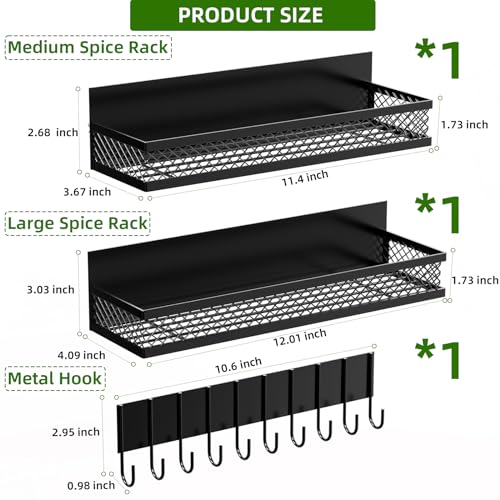 Magnetic Spice Rack for Refrigerator, 3 Pack Magnetic - Image 4