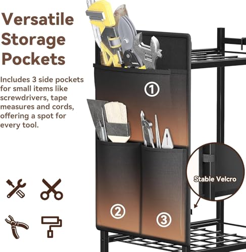 Garden Tool Organizer with Wheels, Freestanding Garden - Image 5