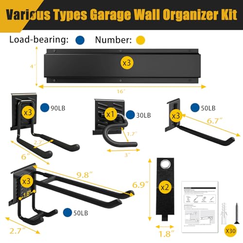 KOFANI 48IN 700LB Heavy Duty Garage Tool Organizer Wall - Image 3