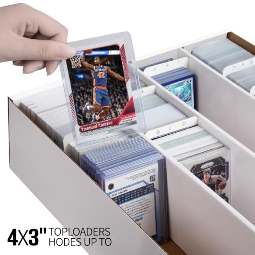 2 Pack Cardboard Card Storage Box, Bulk Card Storage Box 4 Row - Image 5