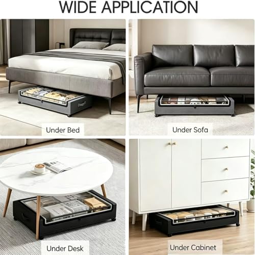 Under Bed Storage with Wheels, 2Pack 50L Organizer | Home Organization - Image 6