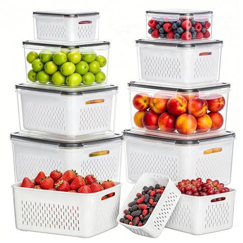 HOMETALL 8 Pack Fruit Storage Containers for Fridge, | All Products - Image 2