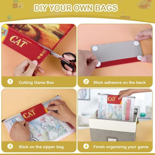 Board Game Organizer with 12pcs Zipper Bags and Writable - Image 6