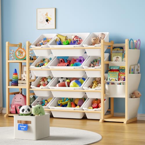 Toy Storage Organizer with 12 Bins and 3 Shelves, Kids Toy - Image 2