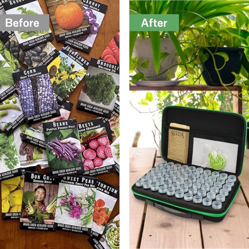 Seed Storage Organizer with 60 Bottles & Envelopes | Home Organization - Image 8
