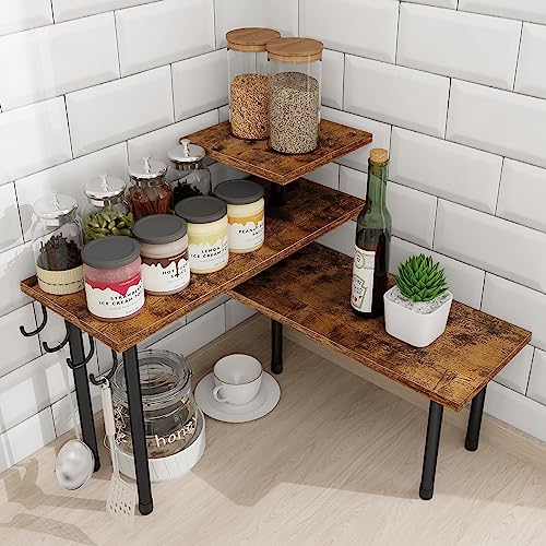 Homode Kitchen Countertop Organizer - 3 Tier Corner Shelf - Image 2