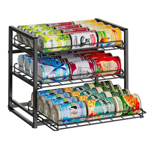 3-Tier Stackable Can Organizer for Pantry, Pull Out Can Rack - Image 2