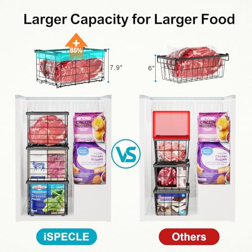 Chest Freezer Organizer - Large Baskets for 5 to 7 Cu.Ft, 3 Pack - Image 7