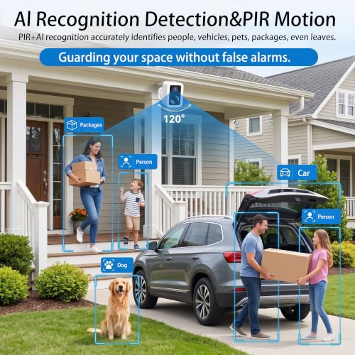 2K Security Cameras Wireless Outdoor, Integrated Spotlight & - Image 5