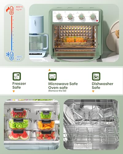 KEMETHY 40 PCS Glass Food Storage Containers with Lids - Image 5