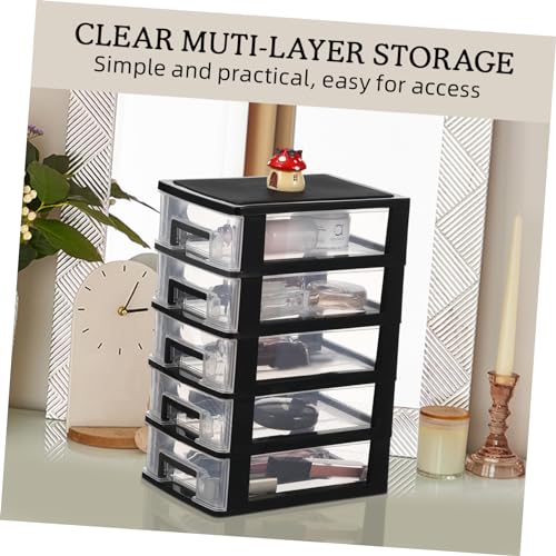 5-Tier Plastic Drawer Storage Cabinet Portable Organizer - Image 8