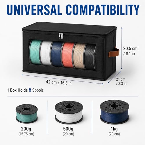 24 Spools Filament Storage Box, Stackable Foldable Moisture-Proof - Image 4