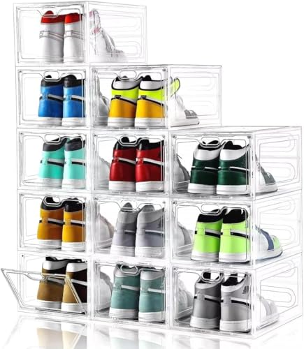INSTY 12 Pack Large Shoe Storage Box, Clear Shoe Storage - Image 2