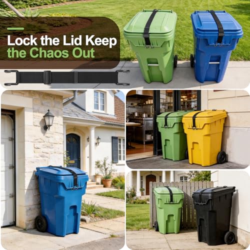 Claw Trash Can Lid Lock Strap for Raccoons & Animals, Outdoor - Image 8