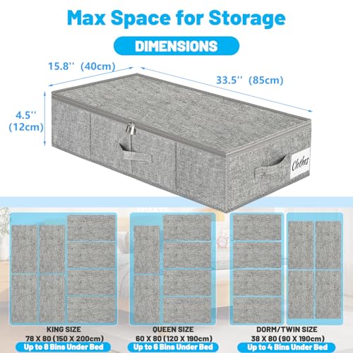 Under Bed Storage Container Bins 2 Pack, 4.5 Inch Slim Low - Image 5