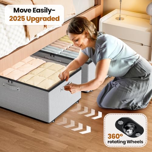 Dayacoco Under Bed Storage With Wheels,10in Underbed Storage - Image 6