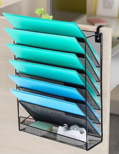 Delifox 7 Compartment Wall Mounted Hanging File Organizer - Image 6