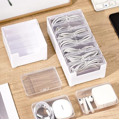 RayHenry 2 PCS Cable Organizer Box with 7 Clear Switch Case - Image 6