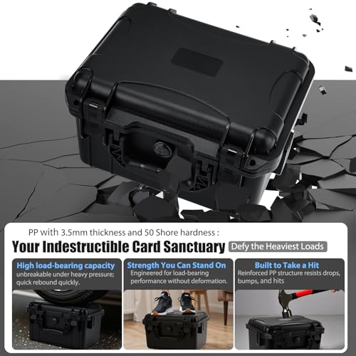 QINGUANG Graded Card Storage Box, Card Case with 4 Foam Dividers - Image 5