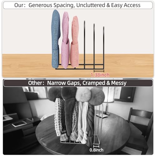 1 Pack Metal Beanie Organizer for 6 Hats, Vertical Display Stand - Image 6