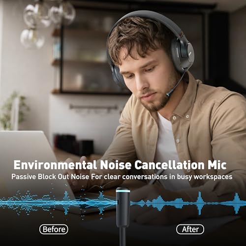 H300 Wireless Headphones with Microphone,Over Ear Bluetooth - Image 3