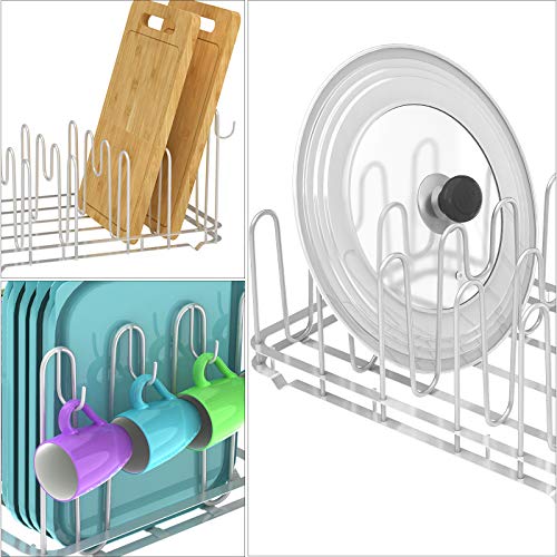 Food Container Lid Organizer, Metal Lid Storage Organizer - Image 3