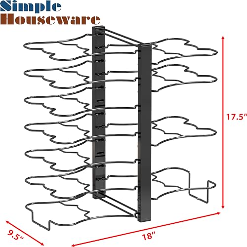 Simple Houseware 11 Compartments Height Adjustable Pan Organizer - Image 7