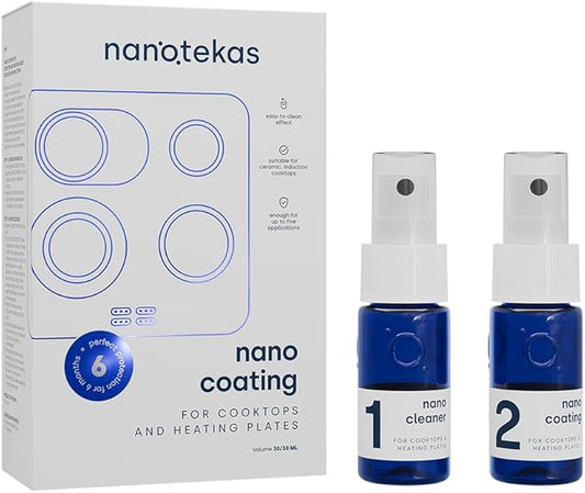 Ceramic Coating Kit for Cook Tops & Heating Plates- Life Proof Surface Protection for Glass & Stainless Steel Appliances - Stains & Grime Repellent - Scratch & Stain Resistant Spray Coating