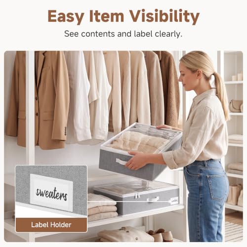 StorageWorks 5 Inch Low Profile Under Bed Storage Containers - Image 4